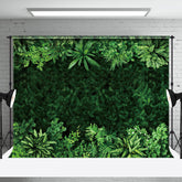 Aperturee - Nature Green Plant Leaf Spring Photo Booth Backdrop